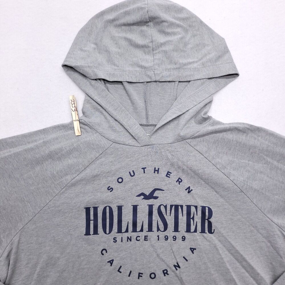 Hollister Casual Long Sleeve Pullover Hoodie Womens Size Small S Gray